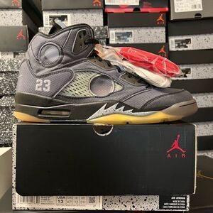Nike Air Jordan 5 V Retro Off White Black Size 13 ct8480-001